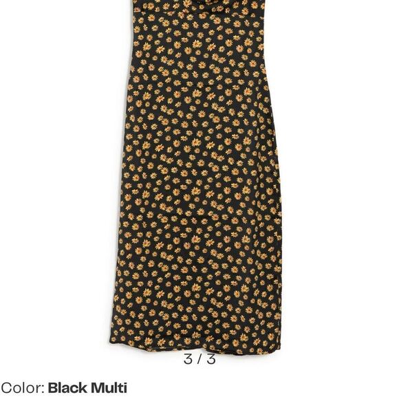 WeWoreWhat Cowl Ditsy Daisies Midi Dress size 0 NWT - Picture 7 of 11